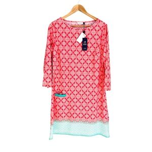 Cabana Life Coral Tides Shift Dress Size Large NWT SPF 50
